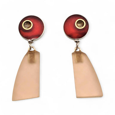 crafted with sterling silver and hand-mixed resin, these are a great post style earring