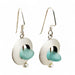 handcrafted ea glass earrings with a pearl