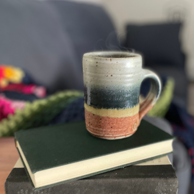 a steaming mug made from stoneware in north carolina