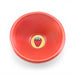 Red ceramic bowl with a strawberry in the bottom is just the right size for cereal, snacks, or side salads.