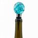 handcrafted teal glass wine stopper fits standard sized bottles
