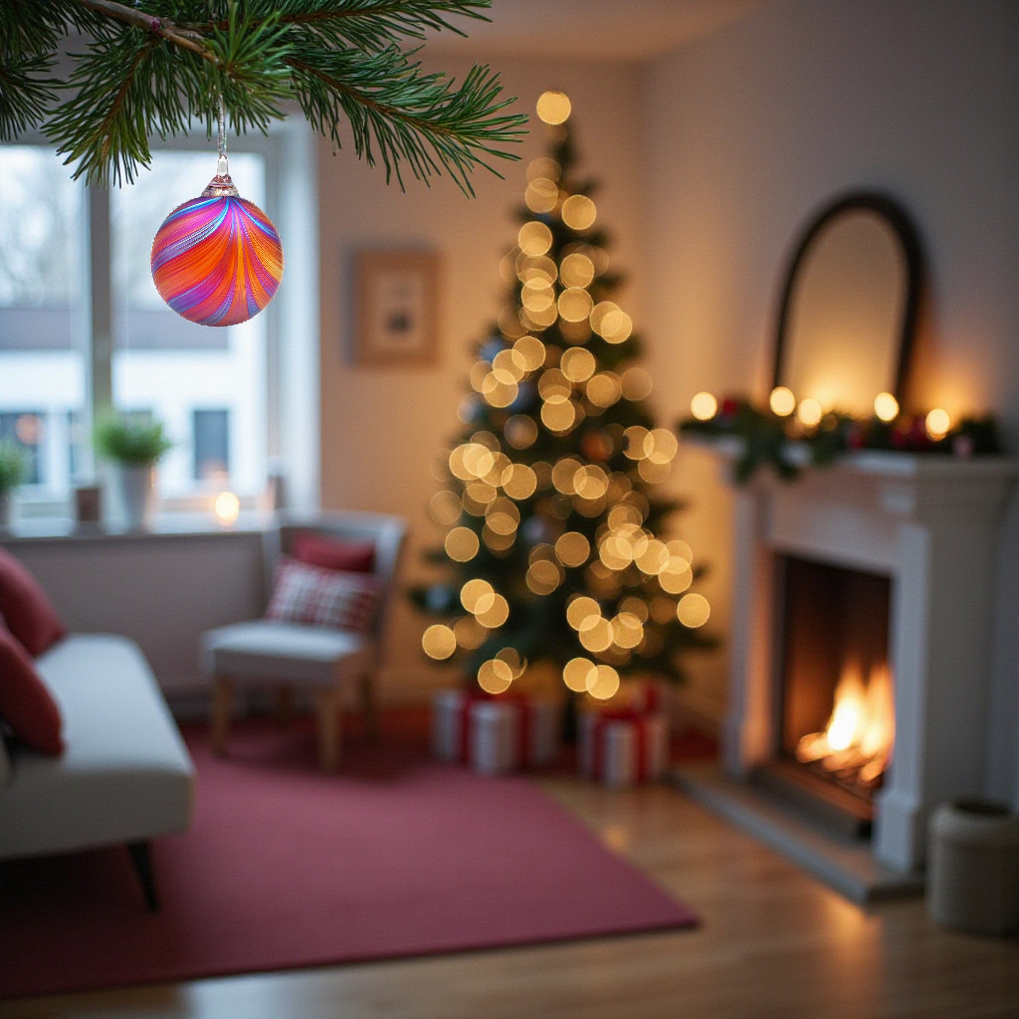 Feather Ornament - Ultraviolet