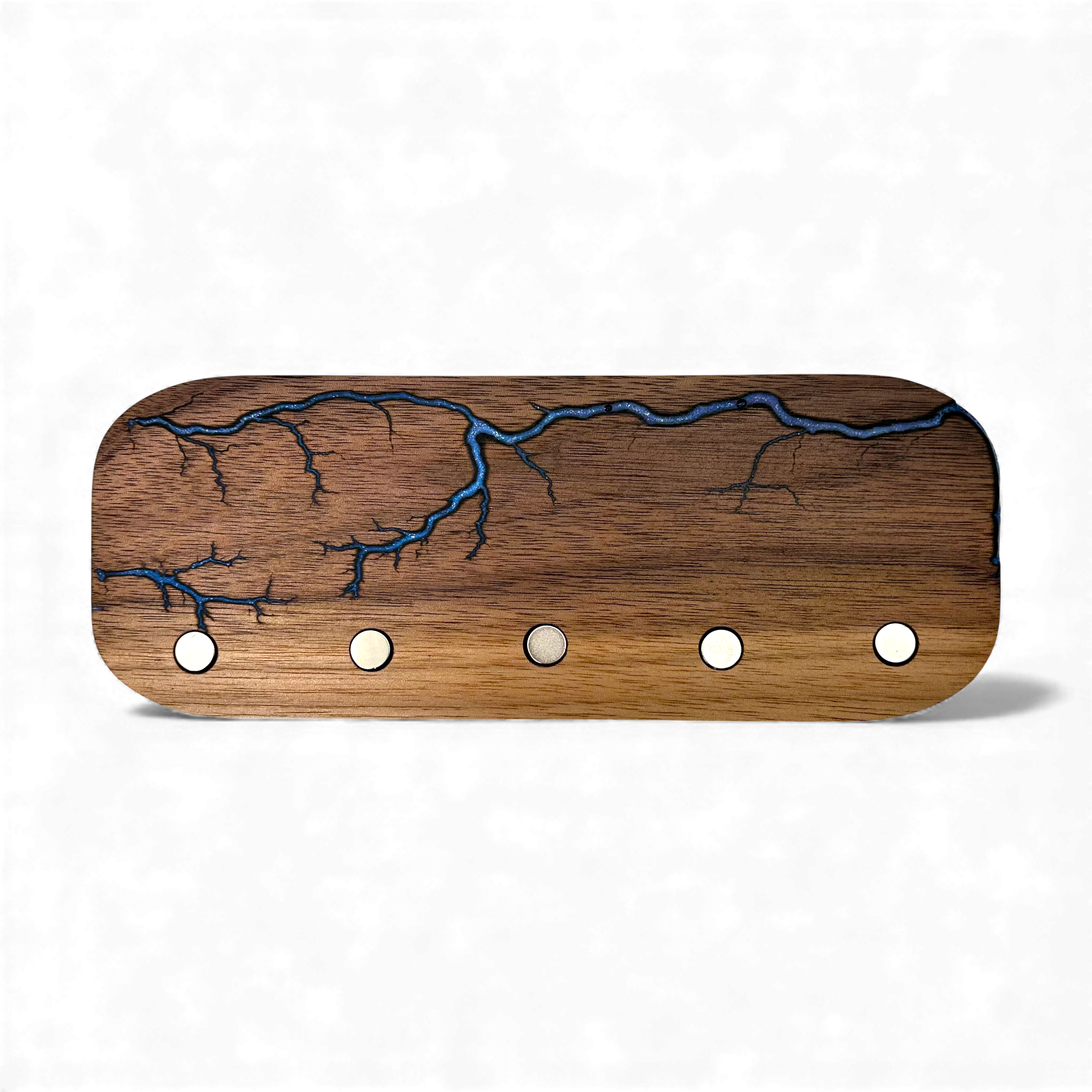 handcrafted magnetic walnut keyholder