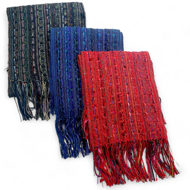 handwoven warm scarves in colors