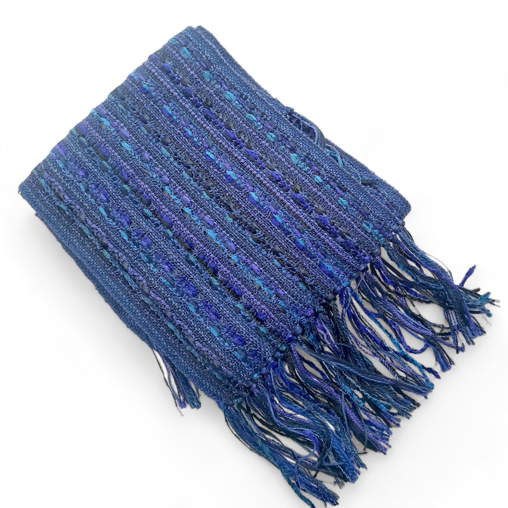 beautiful handwoven blue scarf