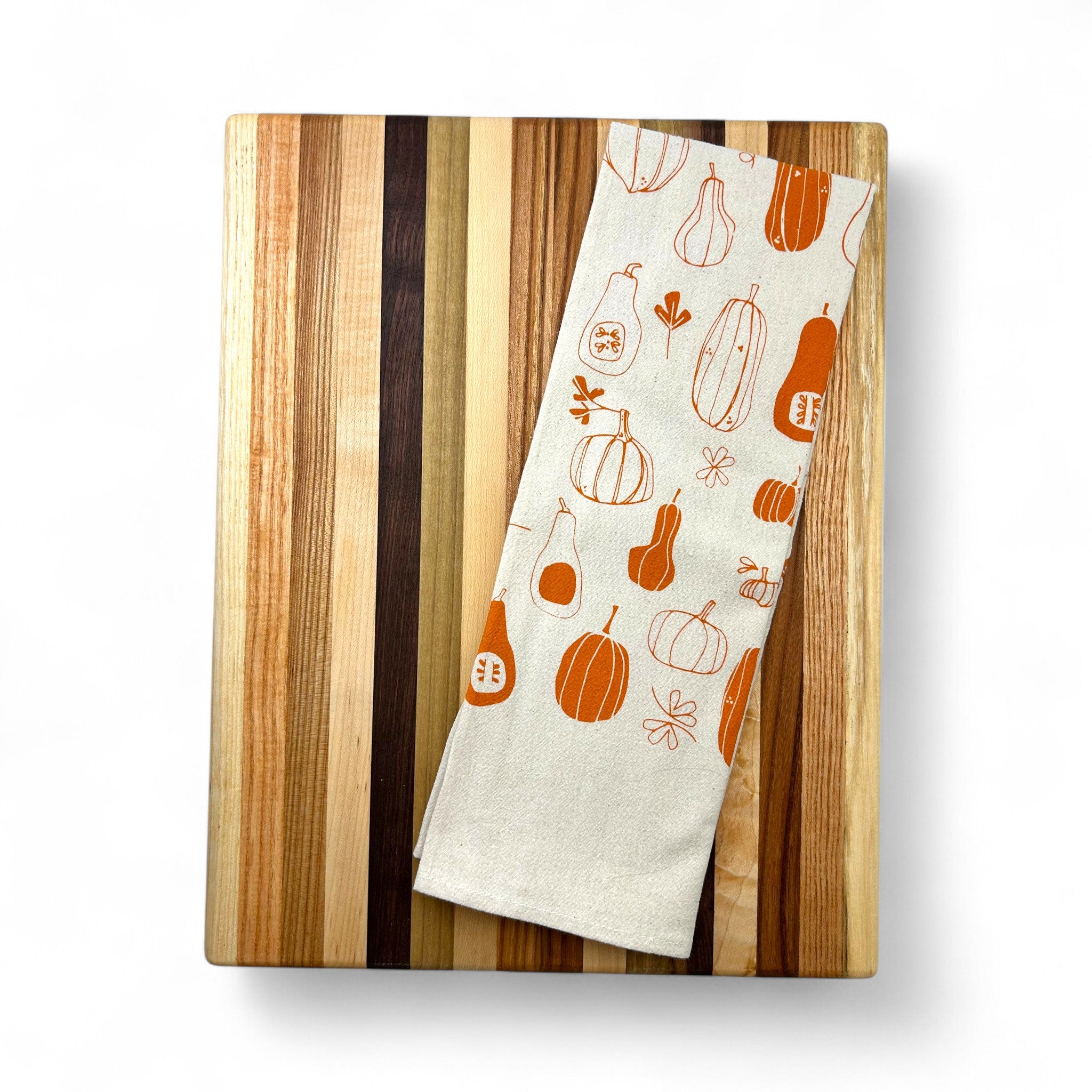 Hand Printed Kitchen Towel - Gourds
