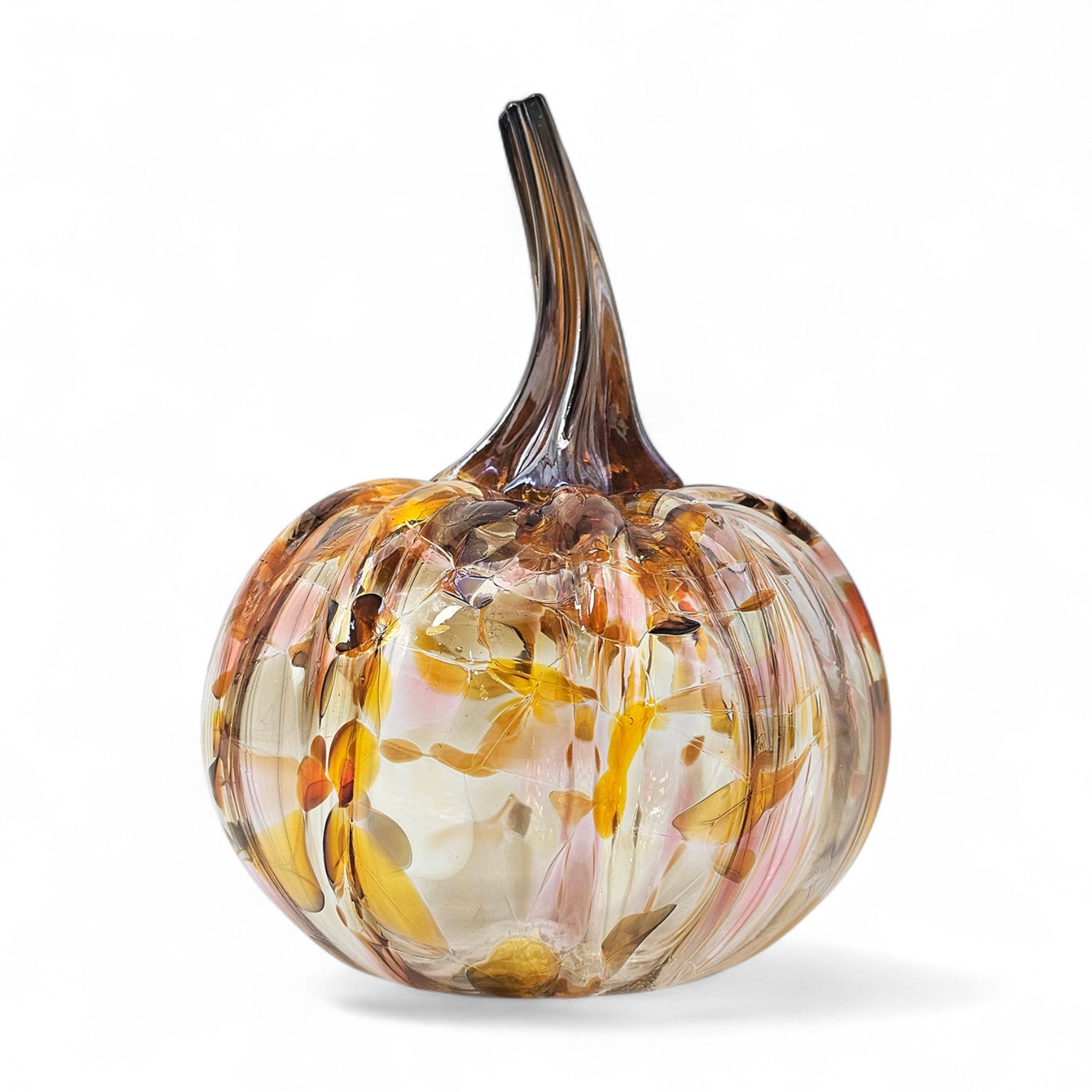 maple grove glass pumpkin handcrafted in North Carolina