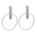 handcrafted sterling silver earrings by mark steel, featuring a bar-hoop original design