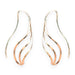 mark steel handcrafted wave earring sterling silver and gold filled