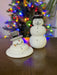 decorate for the holidays with handcrafted glass snowmen