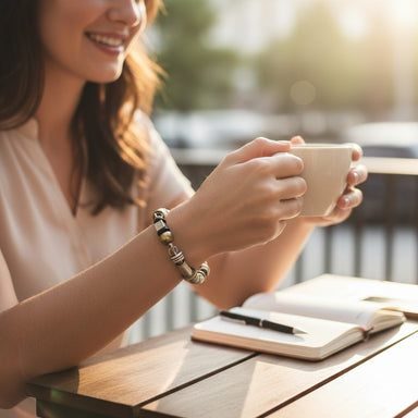 handcrafted bracelet is a great way to show jewelry style.  Made from mixed-metals for an industrial style statement