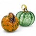 handcrafted glass pumpkins with golden brown stems great for autumn and fall home decor decorating