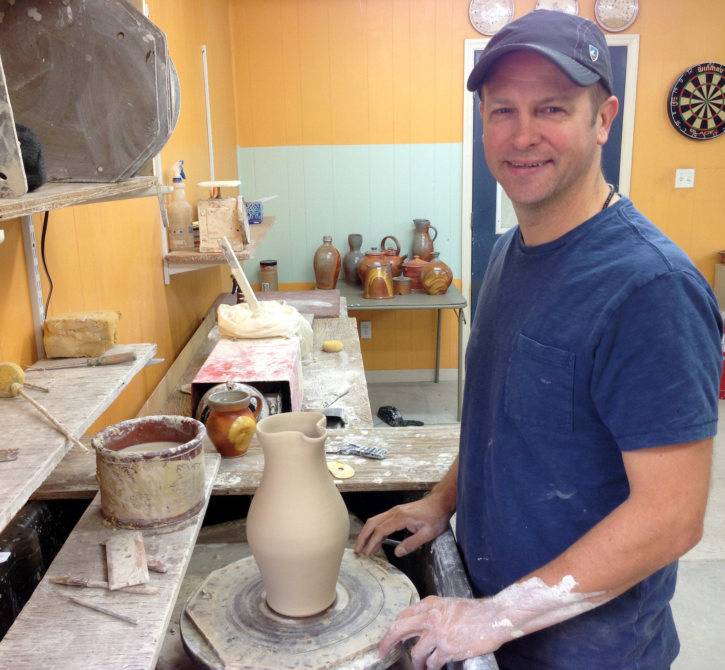 north carolina potter ron philbeck at Cedar Creek Gallery's National Teapot Show XIII