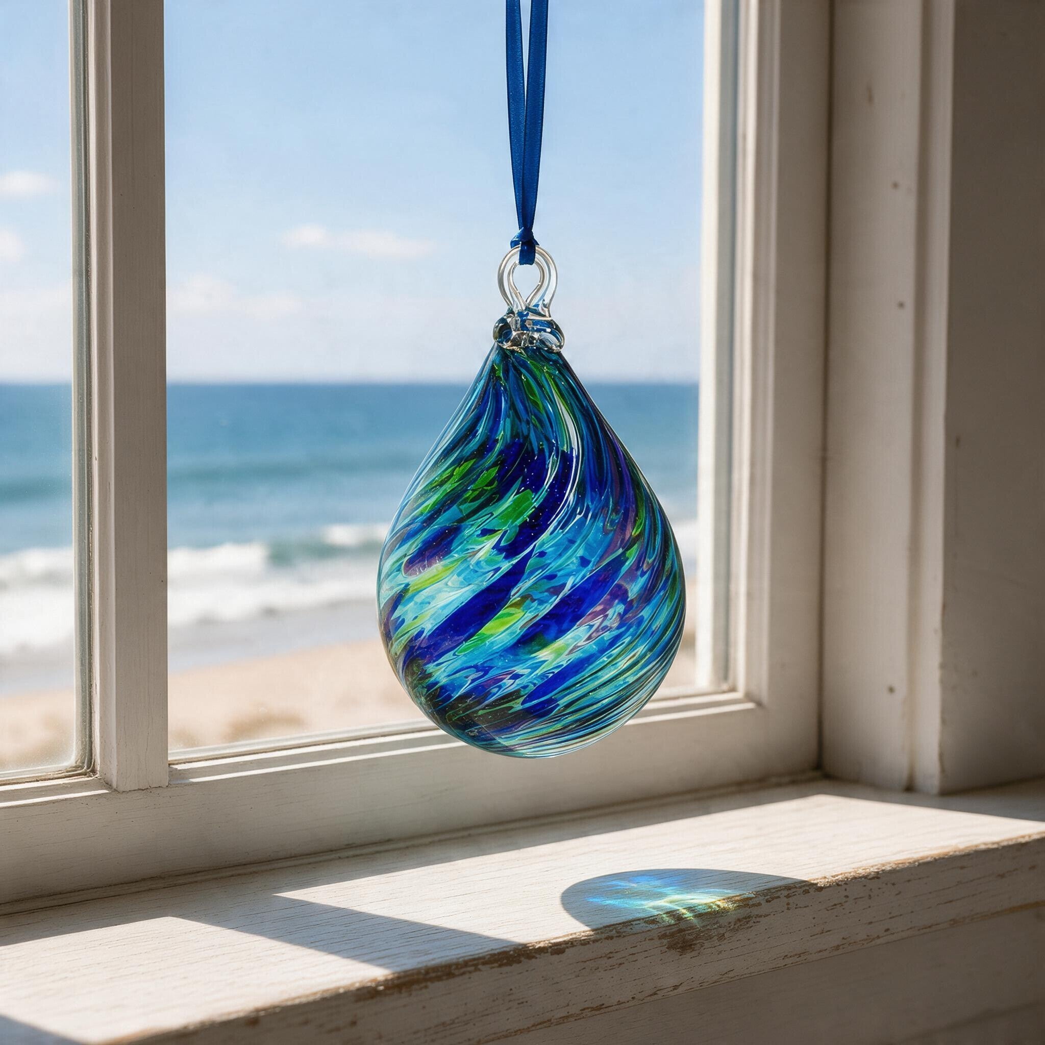 Ocean Twist - Raindrop Ornament