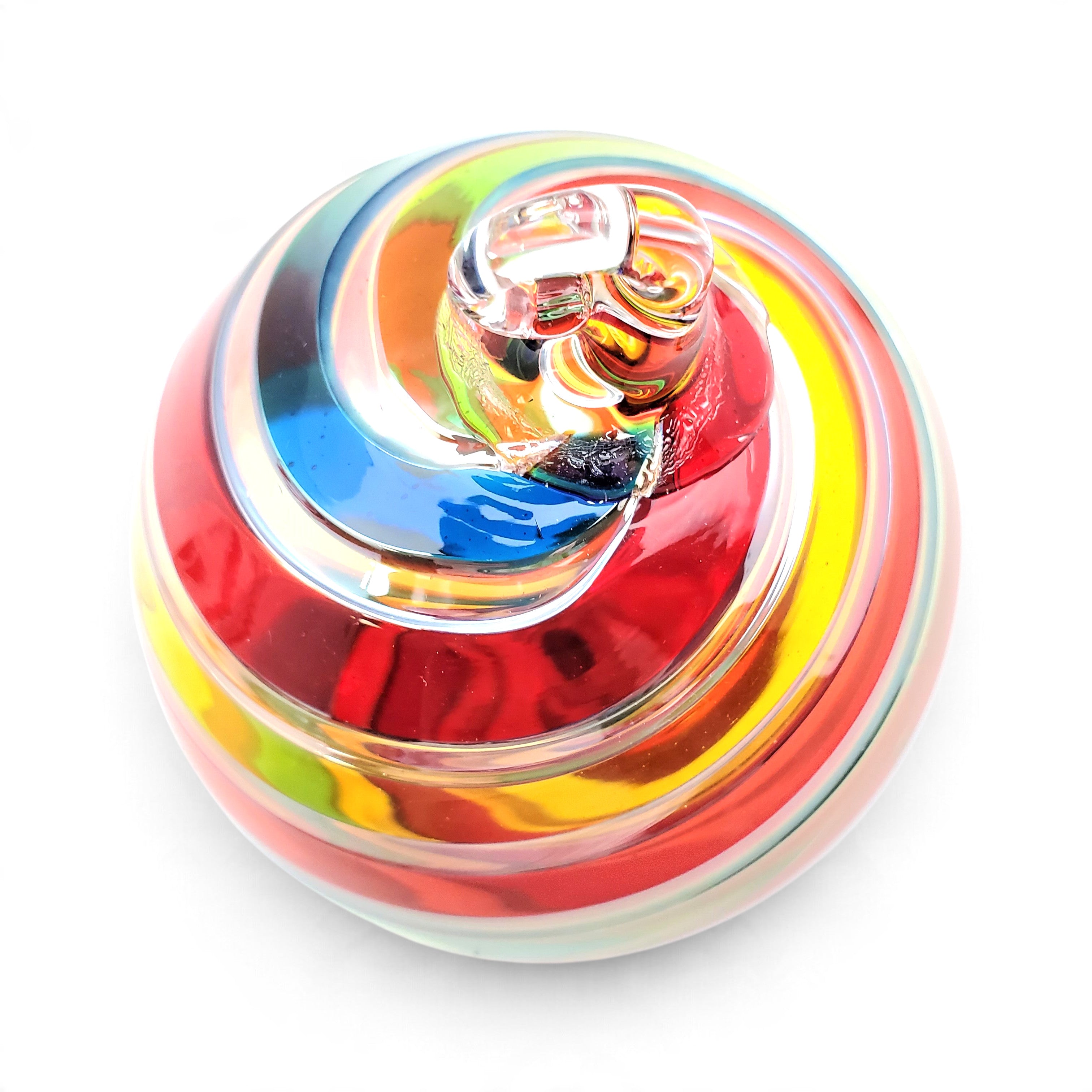 Rainbow Platinum Twist Ornament