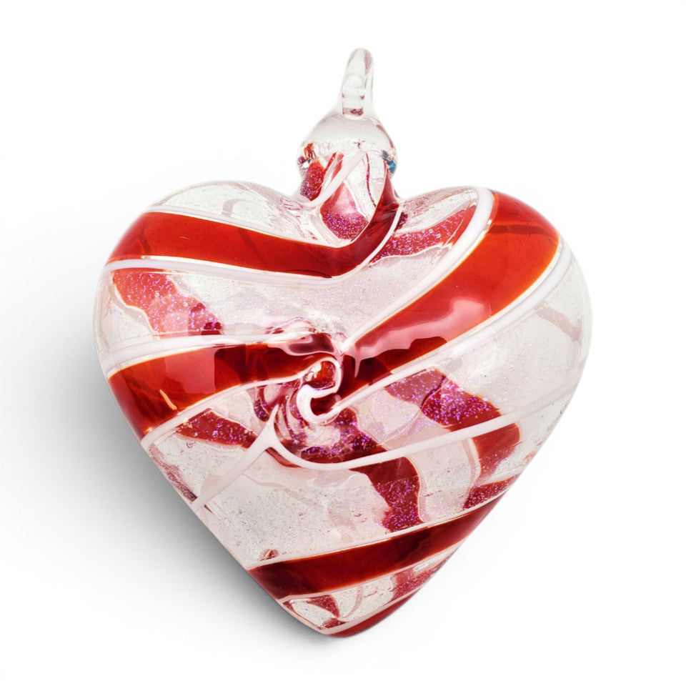 Heart Ornament - Red Spin