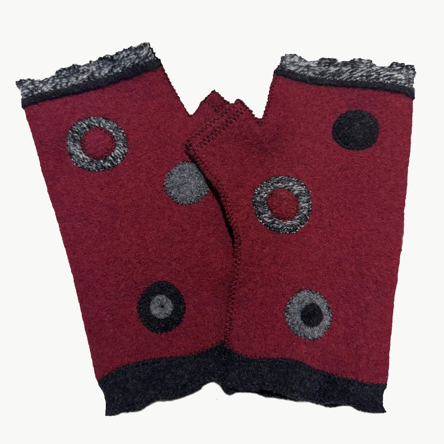 Red Dot Fingerless Gloves