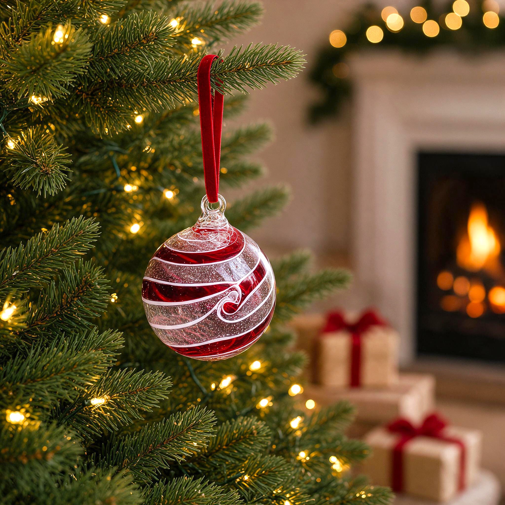 Red Spin Ornament