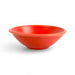 Handcrafted red cereal bowl is great for side salads, too
