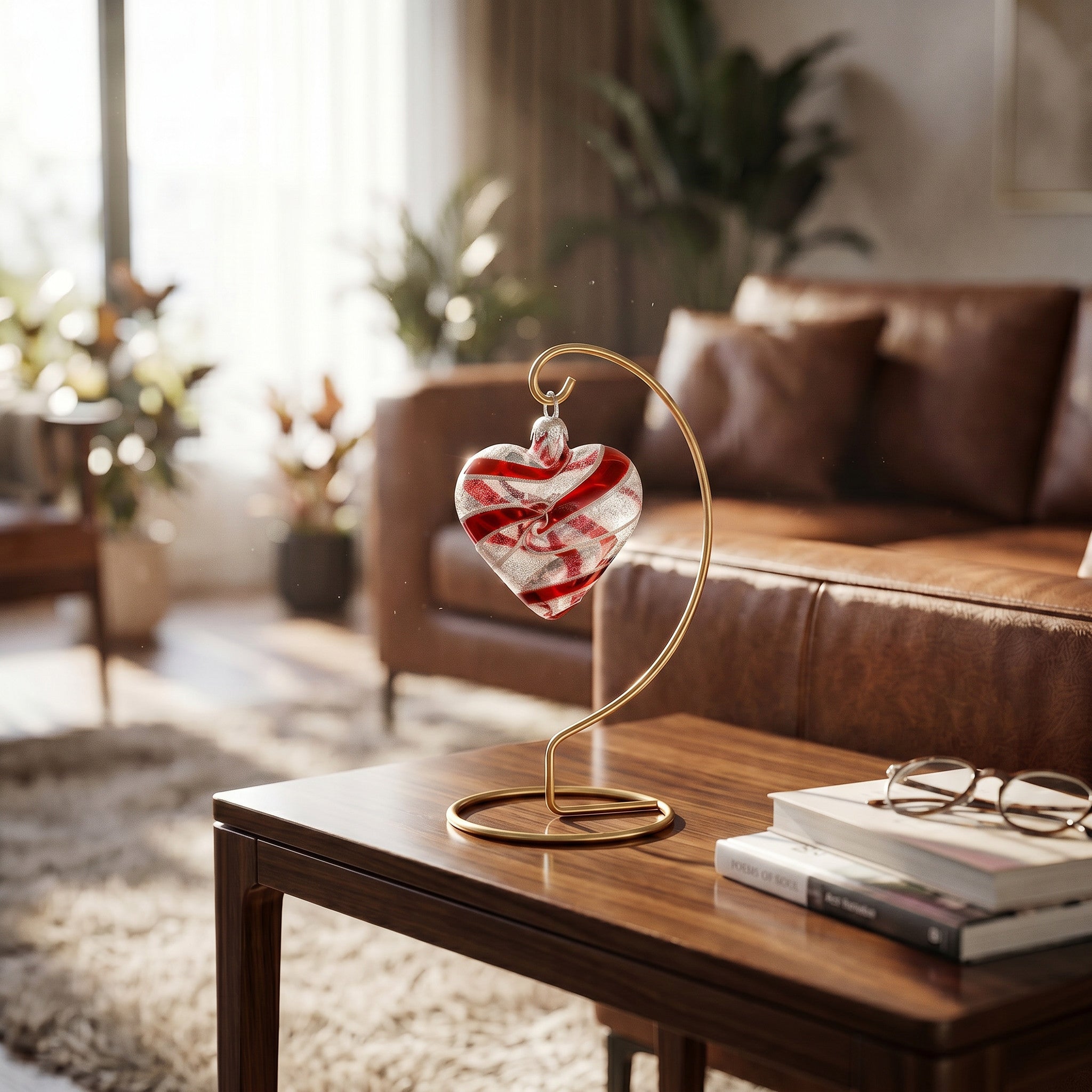 Heart Ornament - Red Spin