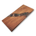 mesquite sushi board with river rock inlay