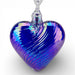 Heart-shaped glass ornament with iridescent blue and purple colors for a favorite valentine