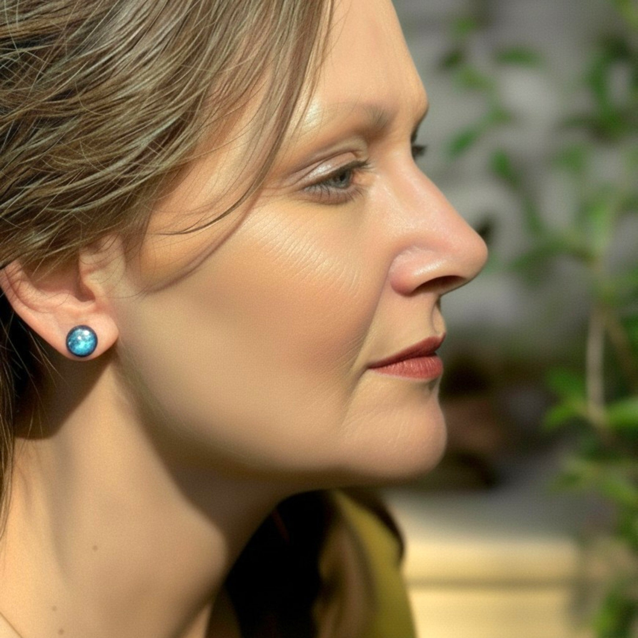 Post Earrings - Sea Blue