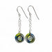 side view of handcrafted glass bead earrings