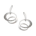 A pair of sterling silver hoop earrings with hand-hammered detail