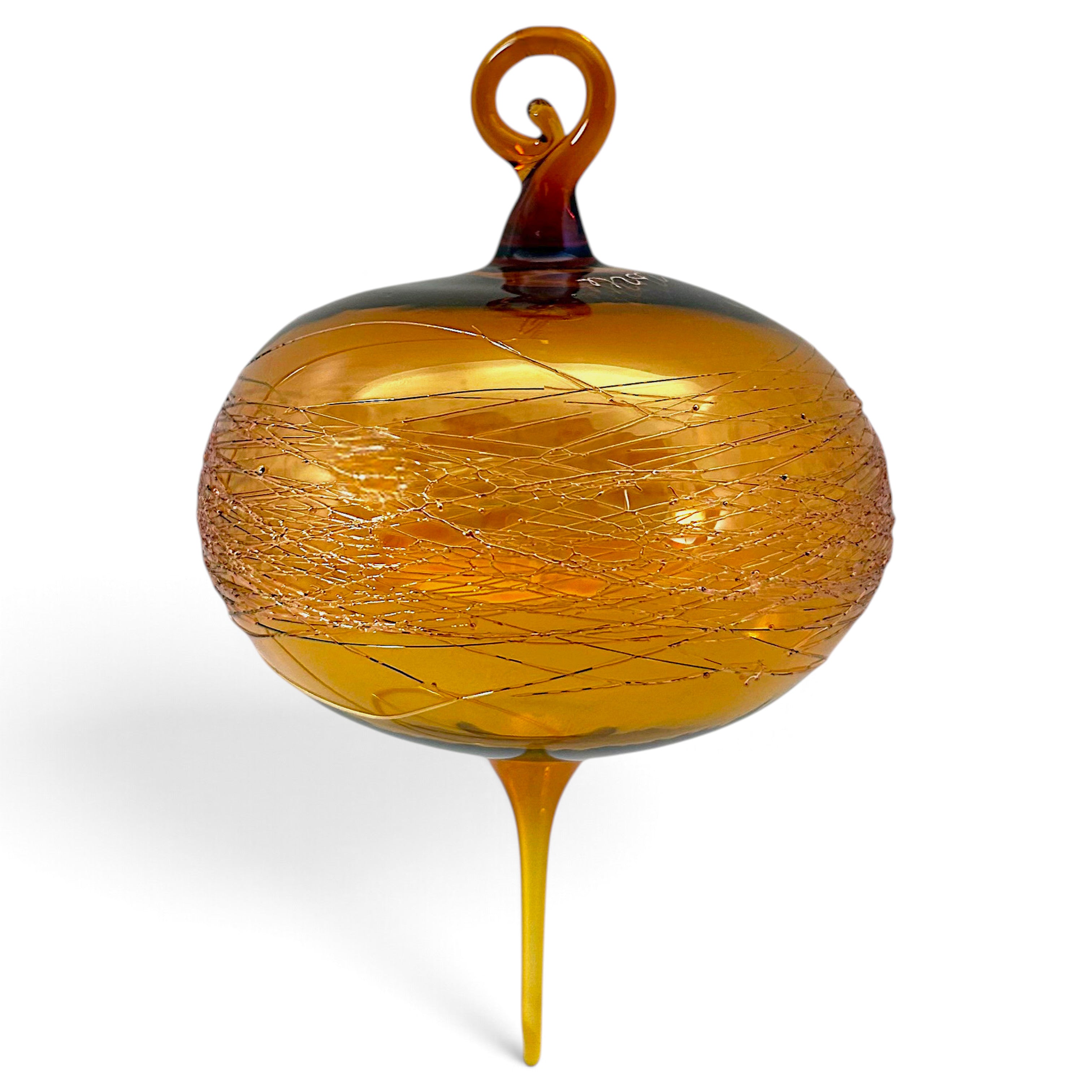 Gold Honey Amber Wrap Ornament