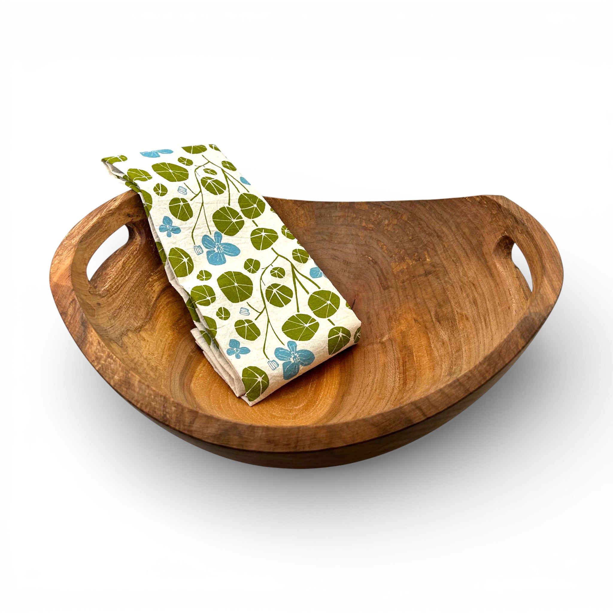 let this hand-printed kitchen towel add a fresh new look to your kitchen this spring