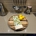 Cotton kitchen towel with nasturtium design adds style and color to any kitchen