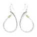 Sterling silver and gold fill earrings with a hoop design and two accent beads