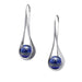 Teardrop-shaped earrings with blue lapis stones