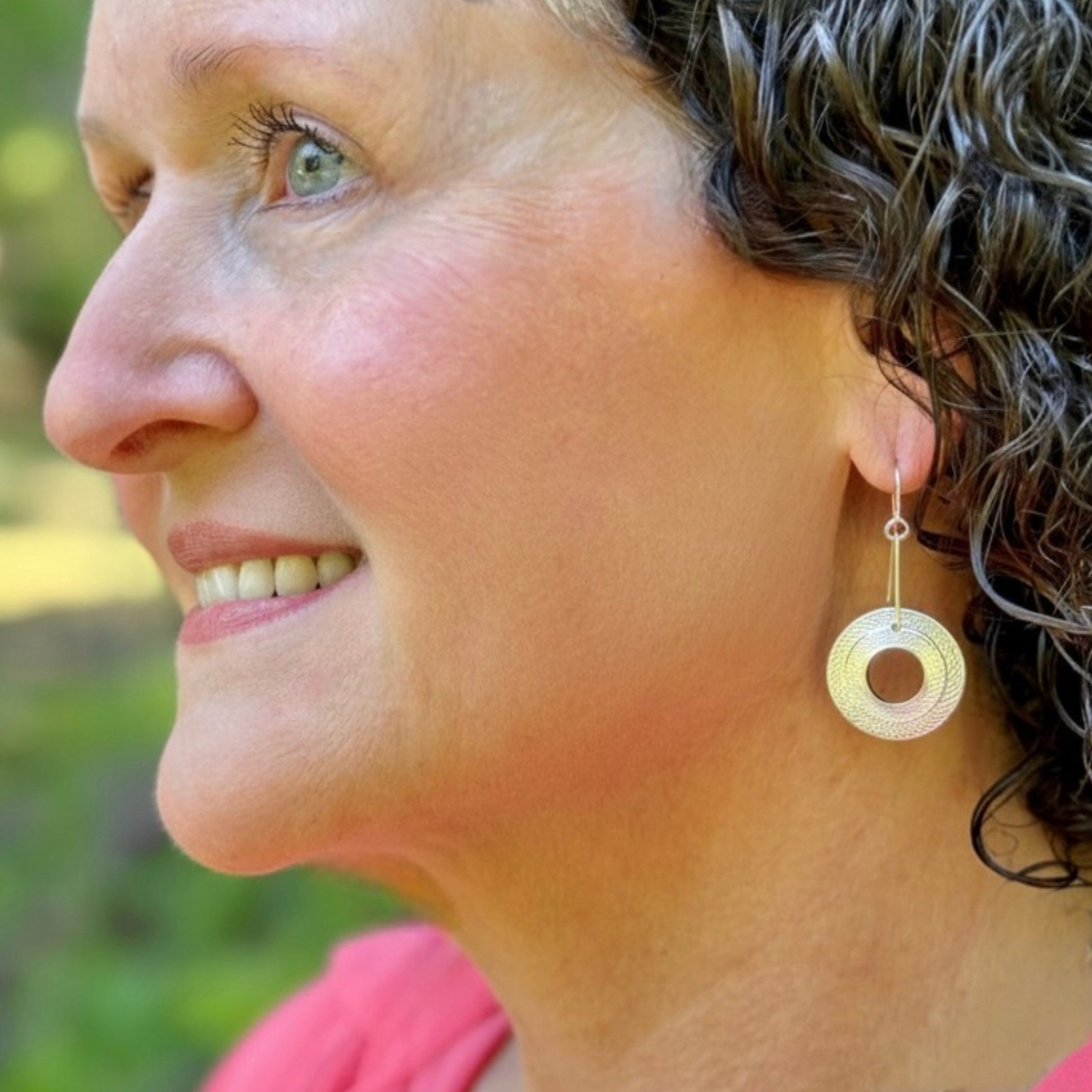 Textured Disc Earrings