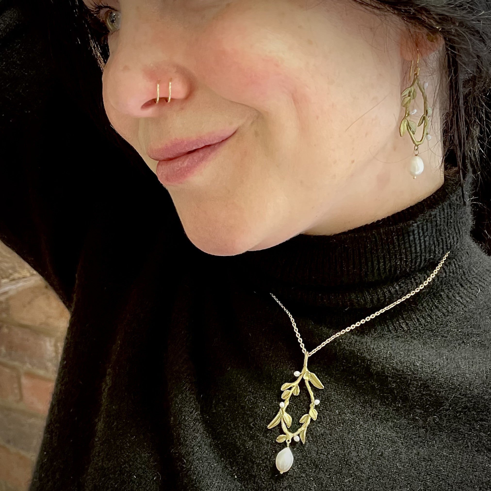 Victorian Vine Oval Earrings