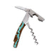 handcrafted waiter's knife in vein turquoise