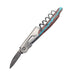 waiter's tool with corkscrew and knife in vein turquoise