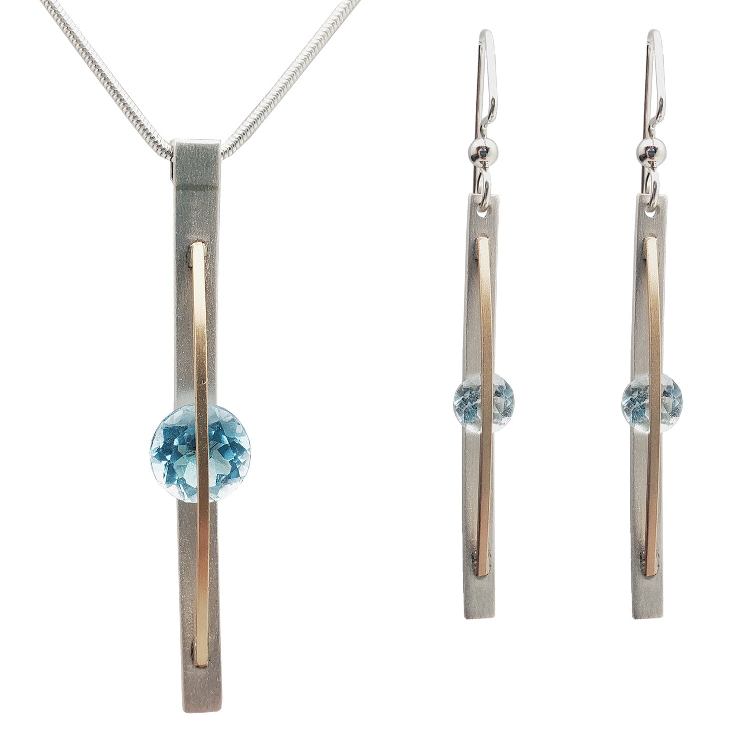 Blue Topaz Necklace or Earrings