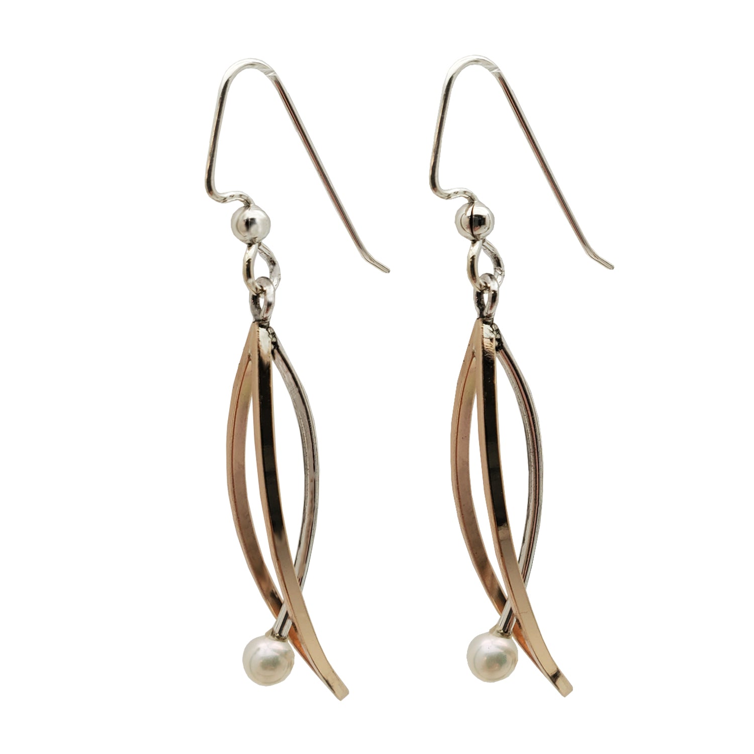 Ellipse Earring with Pearl