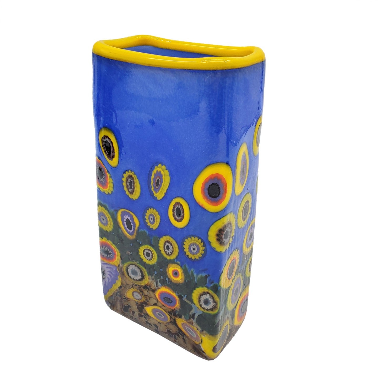Glass Vase - Sunflowers with Blue Skies