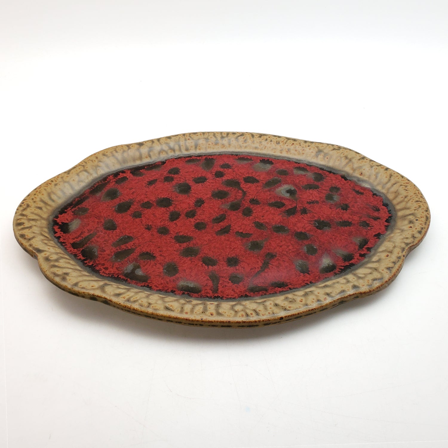 Scalloped Platter - Red