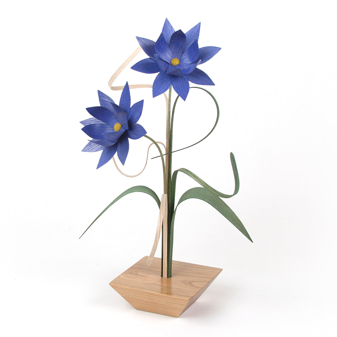 Wood Wildflowers -Zen Vase with Two Flowers