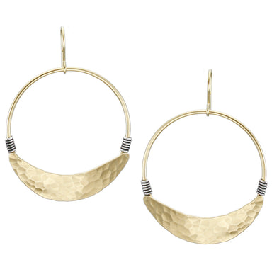 circular hoop earrings are modern and handcrafted