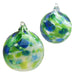 bring in summer with hand-blown glass ornaments in summer greens and blues