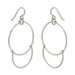 handcrafted silver earrings in a double-loop style