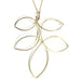 a gold-fill necklace inspired by the natural shape of leaves