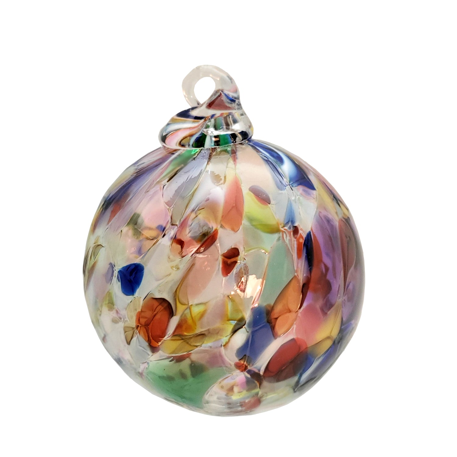small handcrafted mardi gras glass ornament