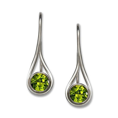 sterling silver earrings featuring stunning peridot gemstones