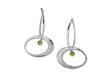 sterling silver and peridot elegant earrings